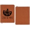 Cinco De Mayo Cognac Leatherette Zipper Portfolios with Notepad - Single Sided - Apvl