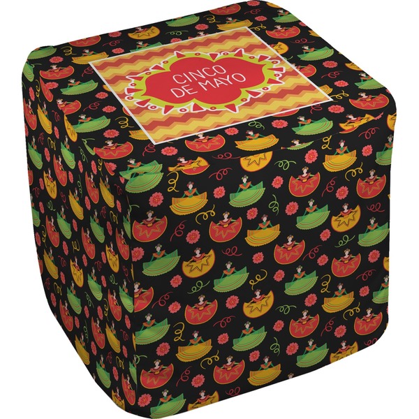 Custom Cinco De Mayo Cube Pouf Ottoman - 18" (Personalized)