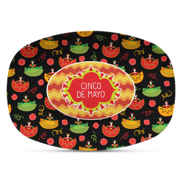 Custom Cinco De Mayo Plastic Platter - Microwave & Oven Safe Composite Polymer