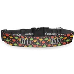 Cinco De Mayo Deluxe Dog Collar - Double Extra Large (20.5" to 35") (Personalized)