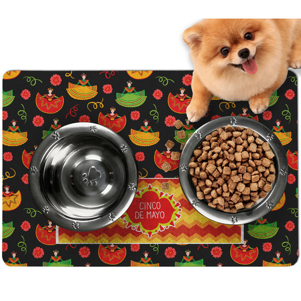 Custom Cinco De Mayo Dog Food Mat - Small