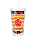 Cinco De Mayo Double Wall Tumbler with Straw