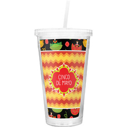 Cinco De Mayo Double Wall Tumbler with Straw (Personalized)