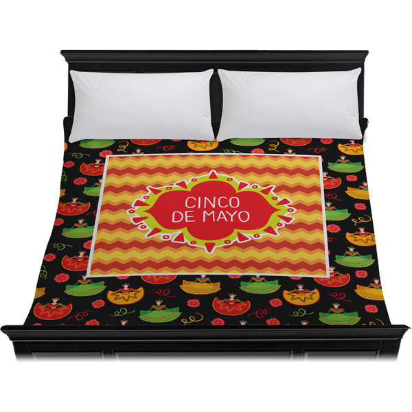Cinco De Mayo Duvet Cover - King - On Bed - No Prop