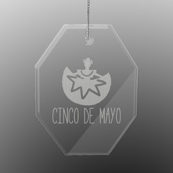 Cinco De Mayo Engraved Glass Ornament - Octagon