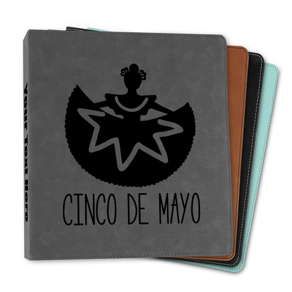 Custom Cinco De Mayo Leather Binder - 1"