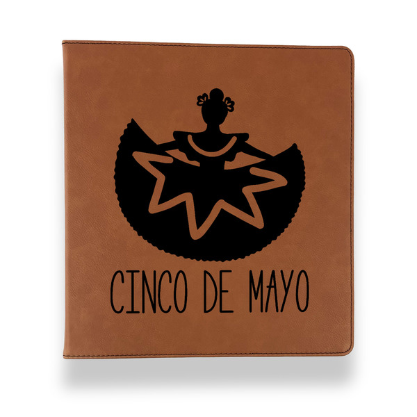 Custom Cinco De Mayo Leather Binder - 1" - Rawhide