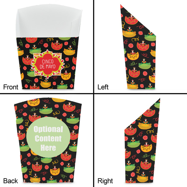 Cinco De Mayo French Fry Favor Box - Front & Back View