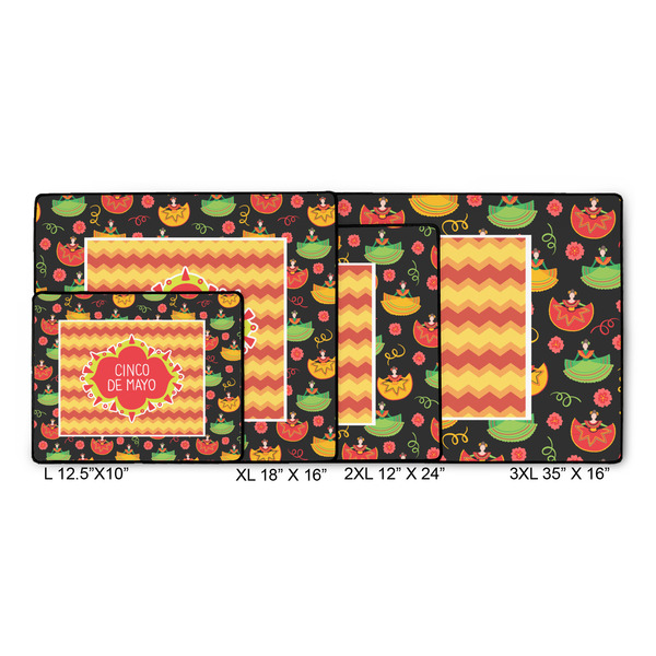 Cinco De Mayo Gaming Mats - SIZE CHART