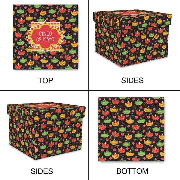 Cinco De Mayo Gift Boxes with Lid - Canvas Wrapped - Large - Approval