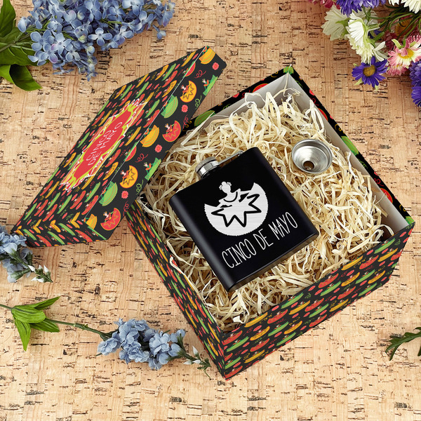 Cinco De Mayo Gift Boxes with Lid - Canvas Wrapped - Large - In Context