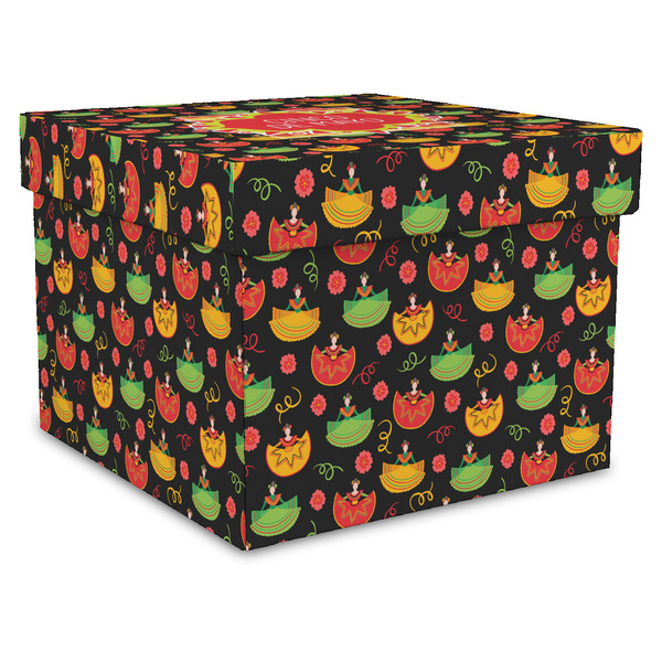 Custom Cinco De Mayo Gift Box with Lid - Canvas Wrapped - XX-Large