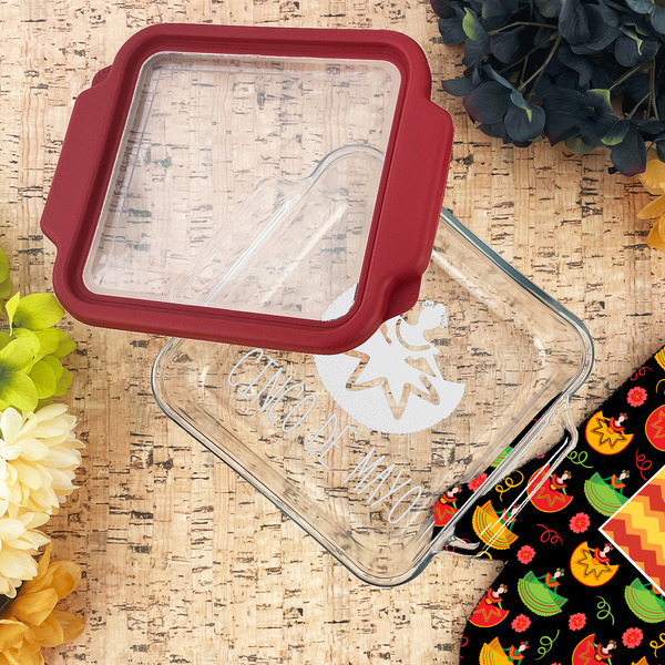 Cinco De Mayo Glass Cake Dish - LIFESTYLE (8x8)