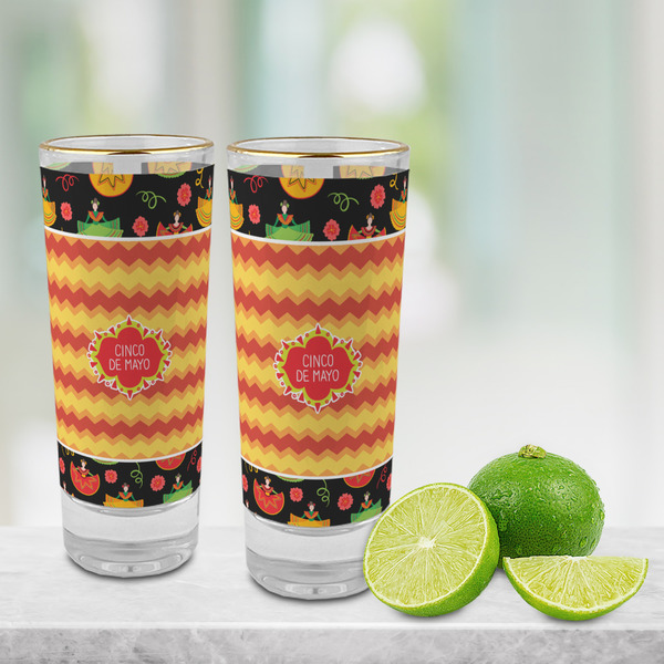 Cinco De Mayo Glass Shot Glass - 2 oz - LIFESTYLE
