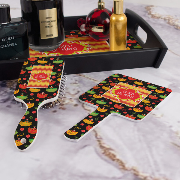 Cinco De Mayo Hair Brush and Hand Mirror - Bathroom Scene