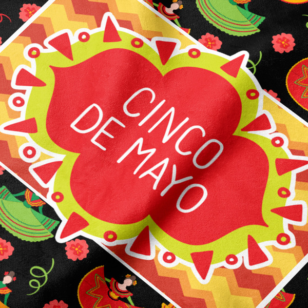 Cinco De Mayo Hooded Baby Towel- Detail Close Up