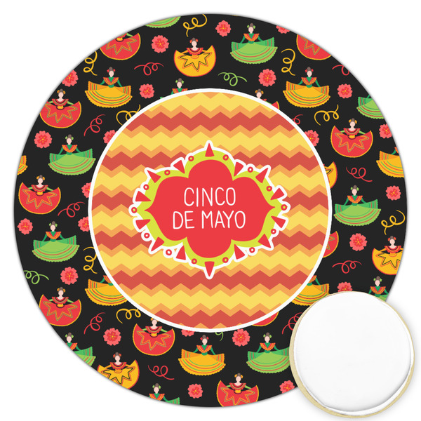 Custom Cinco De Mayo Printed Cookie Topper - 3.25"