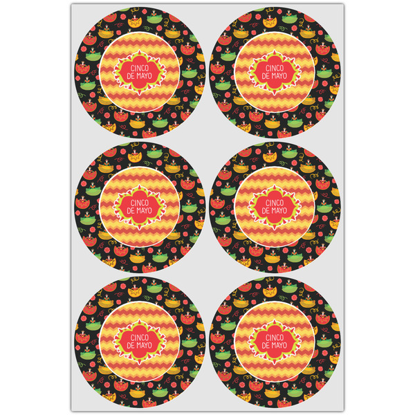 Cinco De Mayo Icing Circle - Large - Set of 6