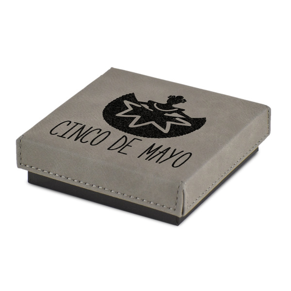 Custom Cinco De Mayo Jewelry Gift Box - Engraved Leather Lid