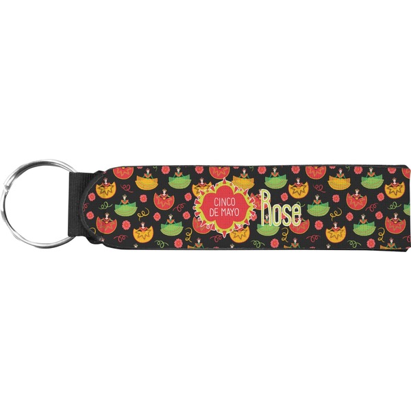 Custom Cinco De Mayo Neoprene Keychain Fob (Personalized)