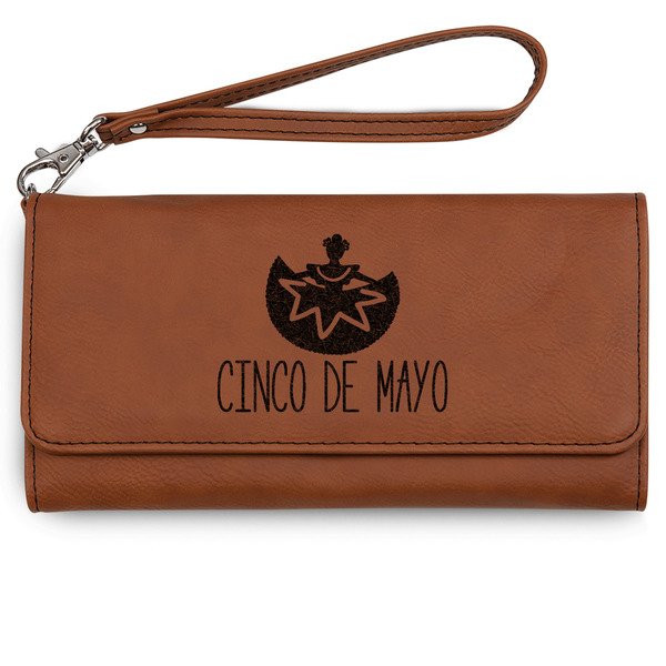 Custom Cinco De Mayo Ladies Leatherette Wallet - Laser Engraved