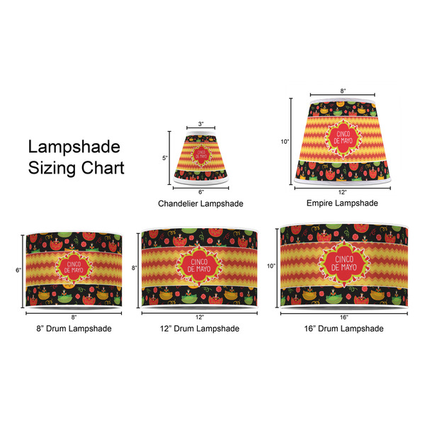 Cinco De Mayo Lampshade Sizing Chart