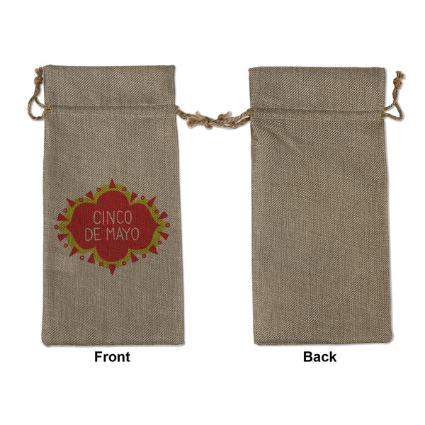 Cinco De Mayo Large Burlap Gift Bags - Front Approval