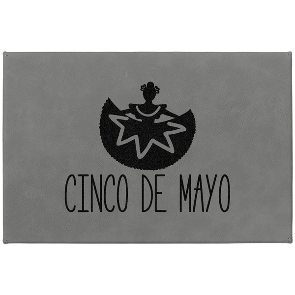 Cinco De Mayo Large Engraved Gift Box with Leather Lid - Approval