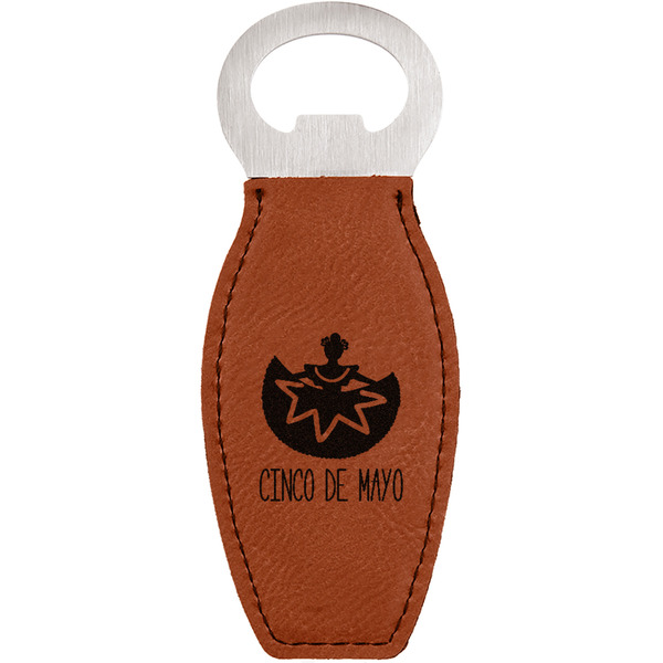 Custom Cinco De Mayo Leatherette Bottle Opener