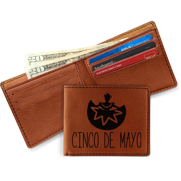 Cinco De Mayo Leather Bifold Wallet - Main
