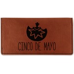 Cinco De Mayo Leatherette Checkbook Holder - Double Sided (Personalized)