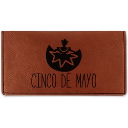Cinco De Mayo Leatherette Checkbook Holder (Personalized)