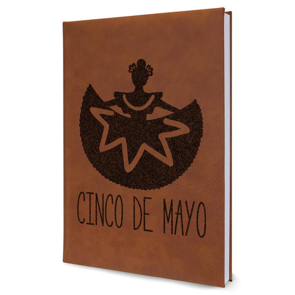 Custom Cinco De Mayo Leatherette Journal - Large - Single Sided