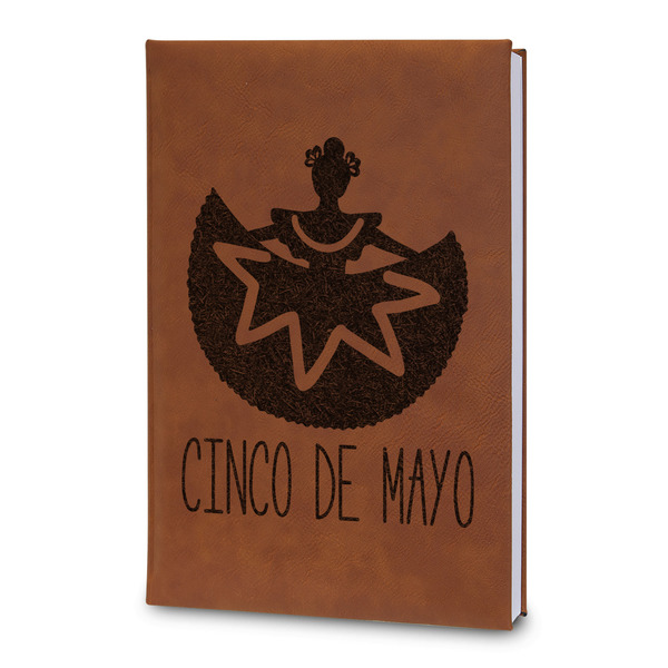 Custom Cinco De Mayo Leatherette Journal - Large - Double Sided