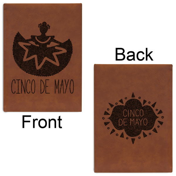 Cinco De Mayo Leatherette Journals - Large - Double Sided - Front & Back View