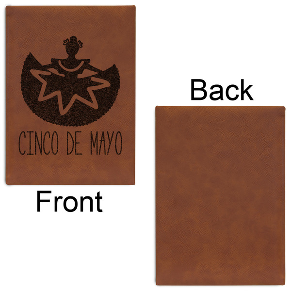 Cinco De Mayo Leatherette Sketchbooks - Large - Single Sided - Front & Back View