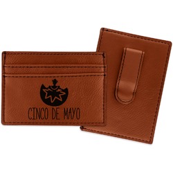 Cinco De Mayo Leatherette Wallet with Money Clip (Personalized)