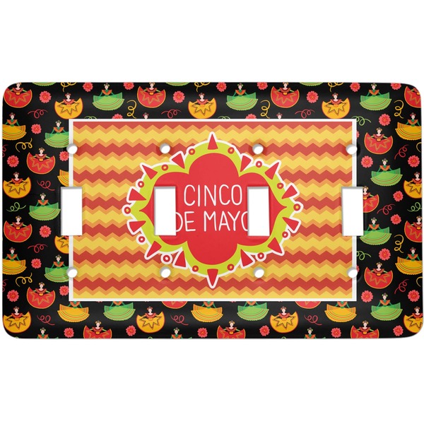 Custom Cinco De Mayo Light Switch Cover (4 Toggle Plate)