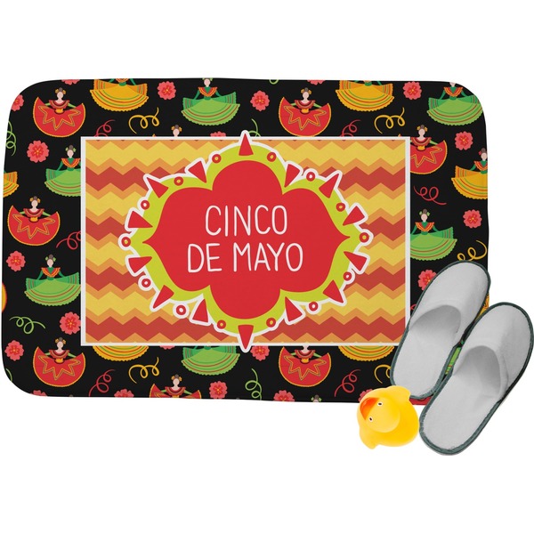 Custom Cinco De Mayo Memory Foam Bath Mat - 34"x21"