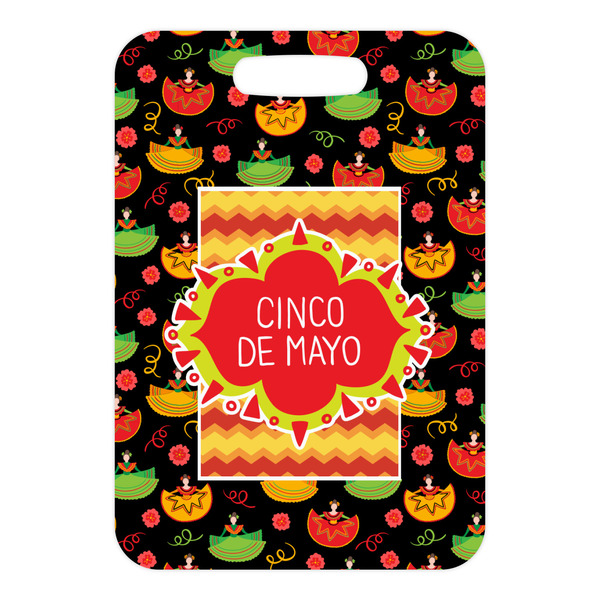 Cinco De Mayo Metal Luggage Tag - Front Without Strap