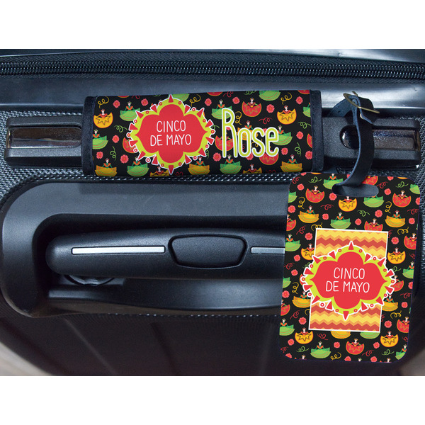 Cinco De Mayo Metal Luggage Tag & Handle Wrap - In Context