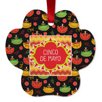 Cinco De Mayo Metal Paw Ornament - Double Sided