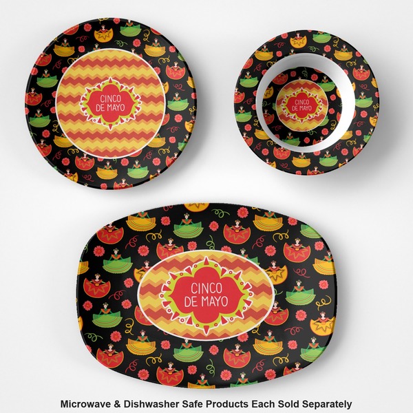 Cinco De Mayo Microwave & Dishwasher Safe CP Plastic Dishware - Group