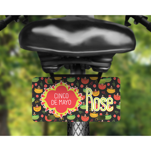 Cinco De Mayo Mini License Plate on Bicycle