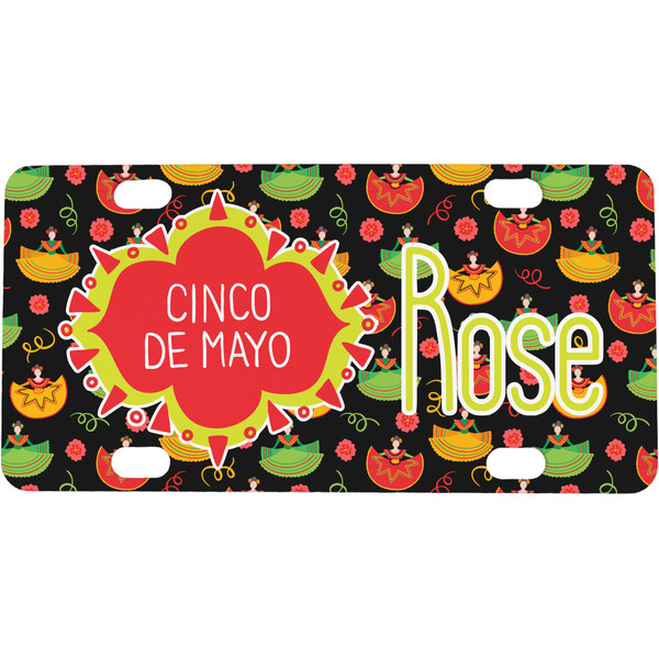 Custom Cinco De Mayo Mini / Bicycle License Plate (4 Holes)