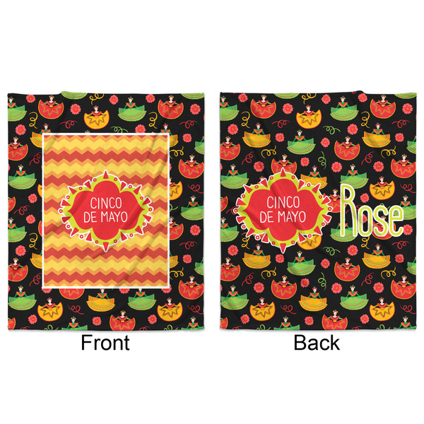 Cinco De Mayo Minky Blanket - 50"x60" - Double Sided - Front & Back