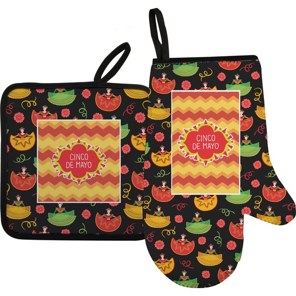 Custom Cinco De Mayo Oven Mitt & Pot Holder Set