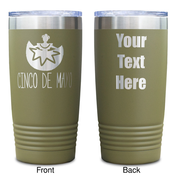 Cinco De Mayo Olive Polar Camel Tumbler - 20oz - Double Sided - Approval