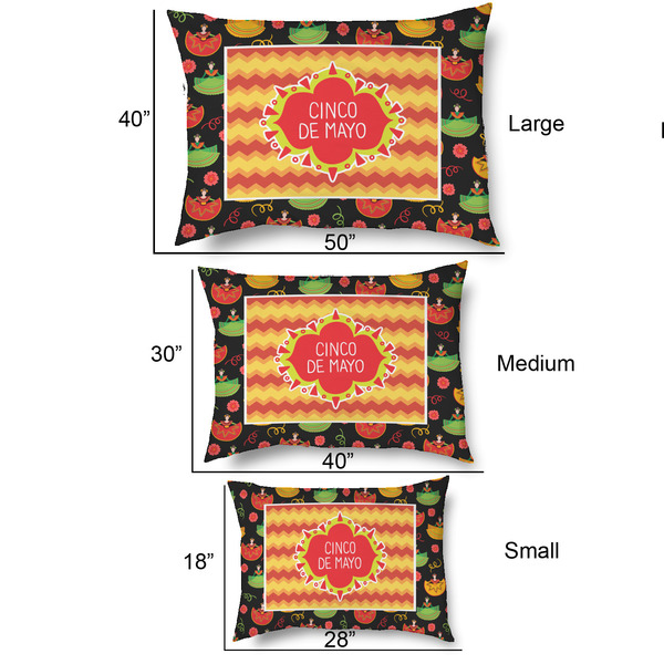 Cinco De Mayo Outdoor Dog Beds - SIZE CHART