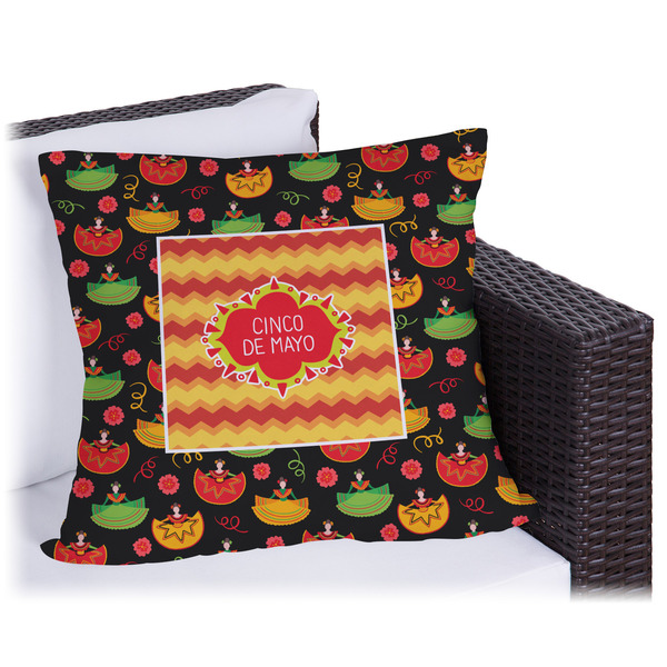 Custom Cinco De Mayo Outdoor Pillow - 18" (Personalized)
